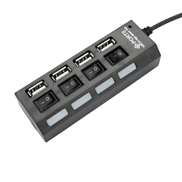 

4-портовый USB 2.0 хаб высокоскоростной Mini USB концентратор адаптер для телефонов
