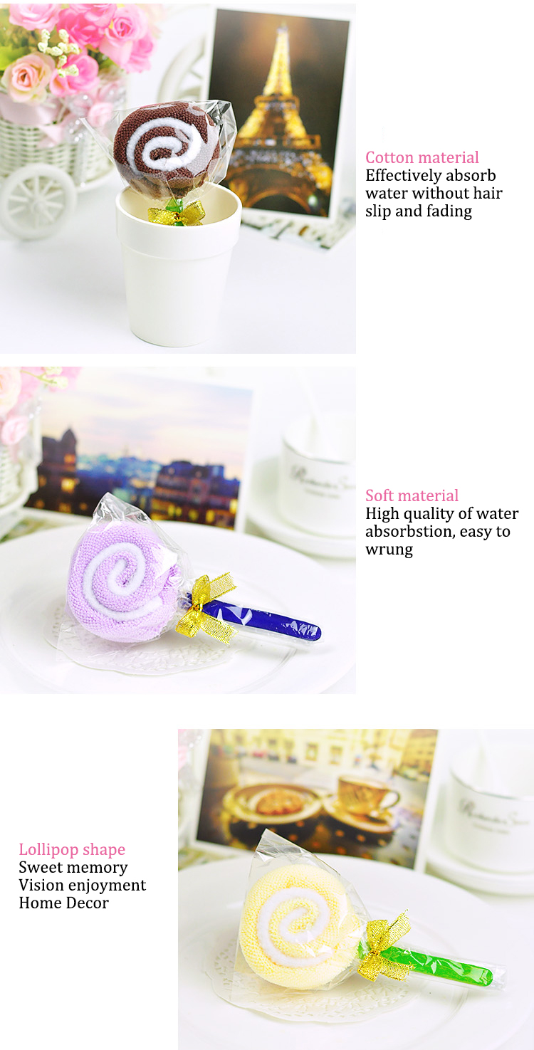 Lollipop Shape Candy Color Bathroom Cotton Towel Festival Gift Home Decor