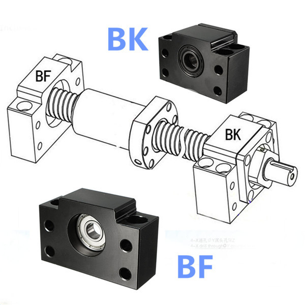 2pcs BK10 BF10 Ball Screw End Supports Bearing Blocks for Ball Screw SFU1204 CNC Machine