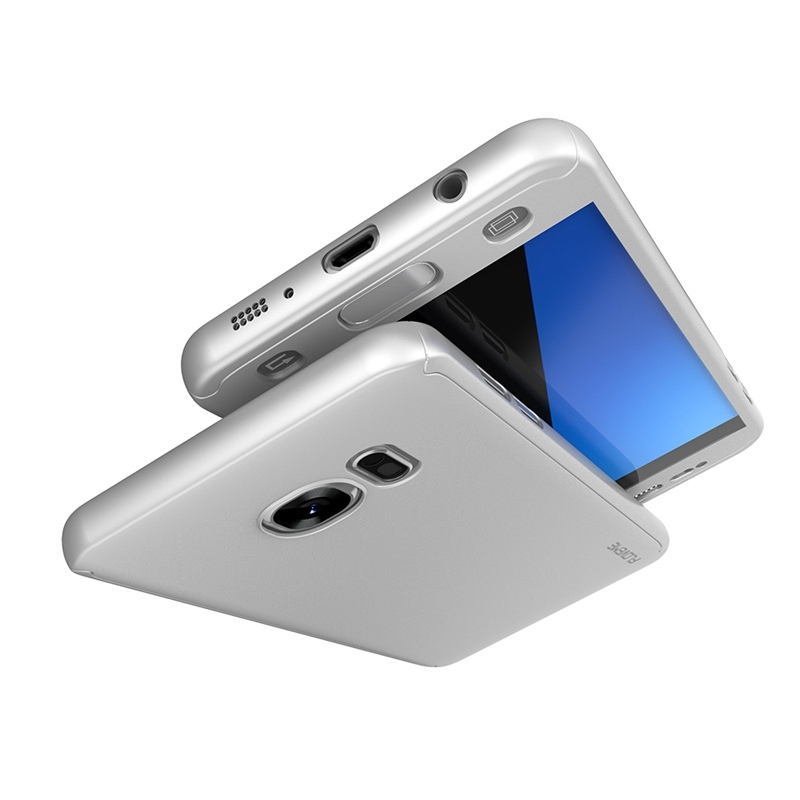 

FLOVEME 2 in1 360 ° Полная защита корпуса Hard PC Cover Чехол и закаленное стекло для Samsung Galaxy S7