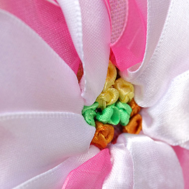 flower silk ribbon cross stitch