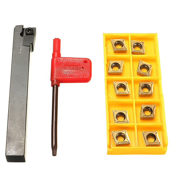 SCLCL1212H09 Holder External Thread Turning Tool Boring Bar Holder with 10pcs CCMT09T304 Inserts