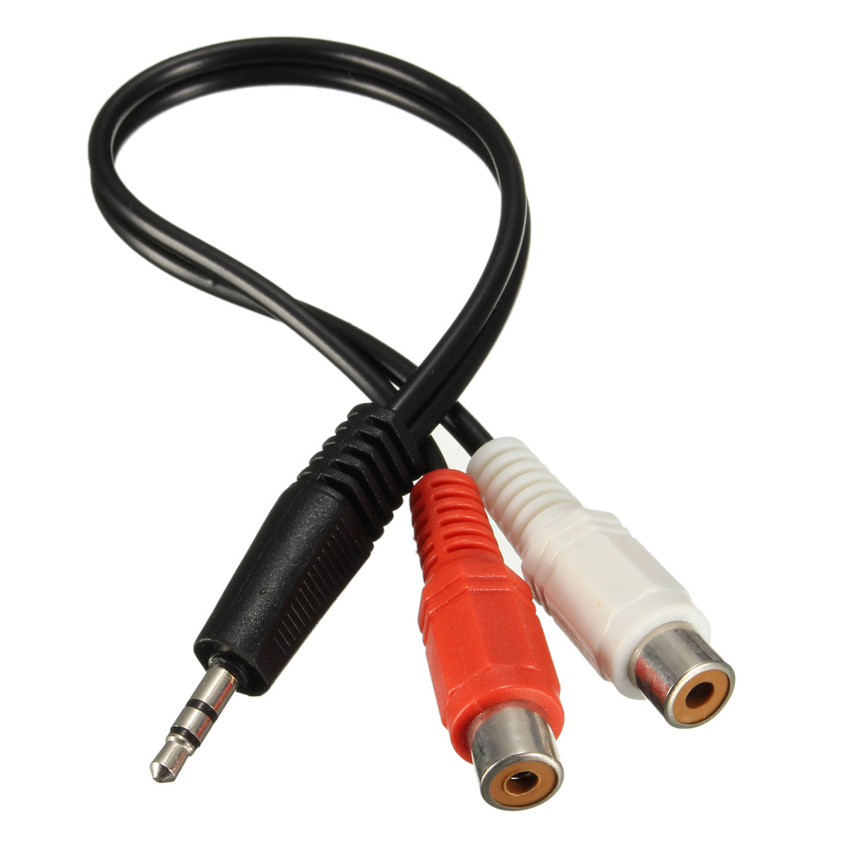 3.5mm Male Mini Stereo Jack To 2 Female RCA Twin Phono Cable Lead Y Adapter
