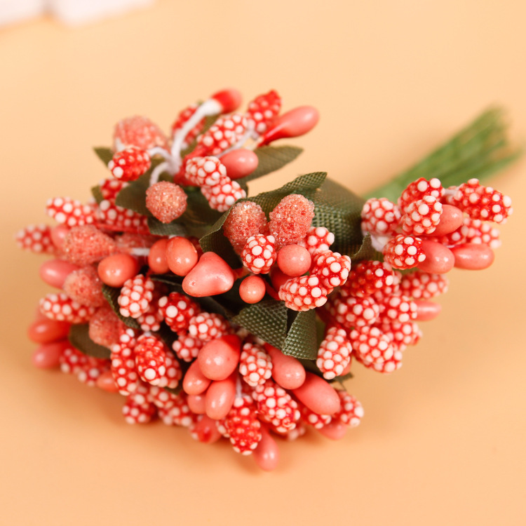 12pcs Artificial Simulation Berry Flower Headwear Garlan Gift Party Decoration