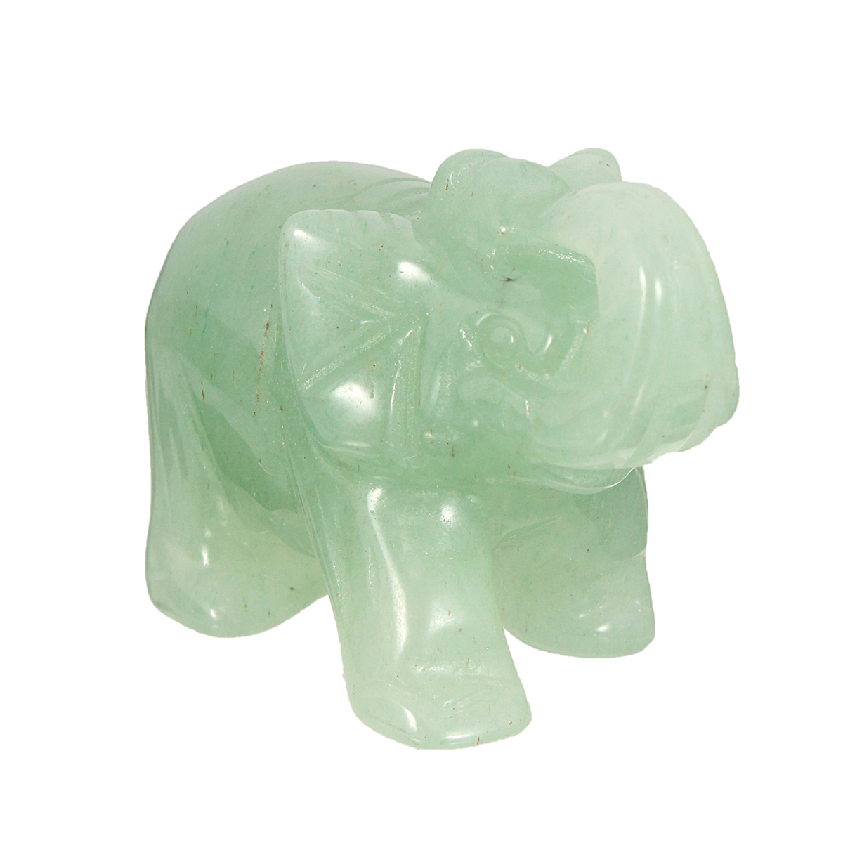 

Зеленый авантюрин природные Рука резной Джейд счастливый слон украшения статуя