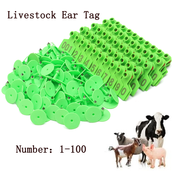 Plastic 1-100 Number Animal Livestock Ear Tag