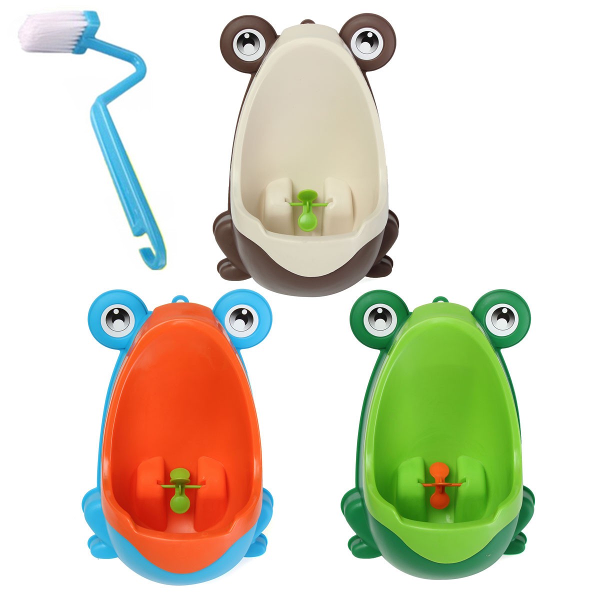 

Прекрасная лягушка щетка для чистки детских учебных горшок туалет дети писсуар ребенком мальчик мочиться съемный ванная комната
