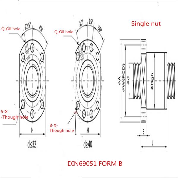 SFU1204 500mm Ball Screw with Nut CNC Tool