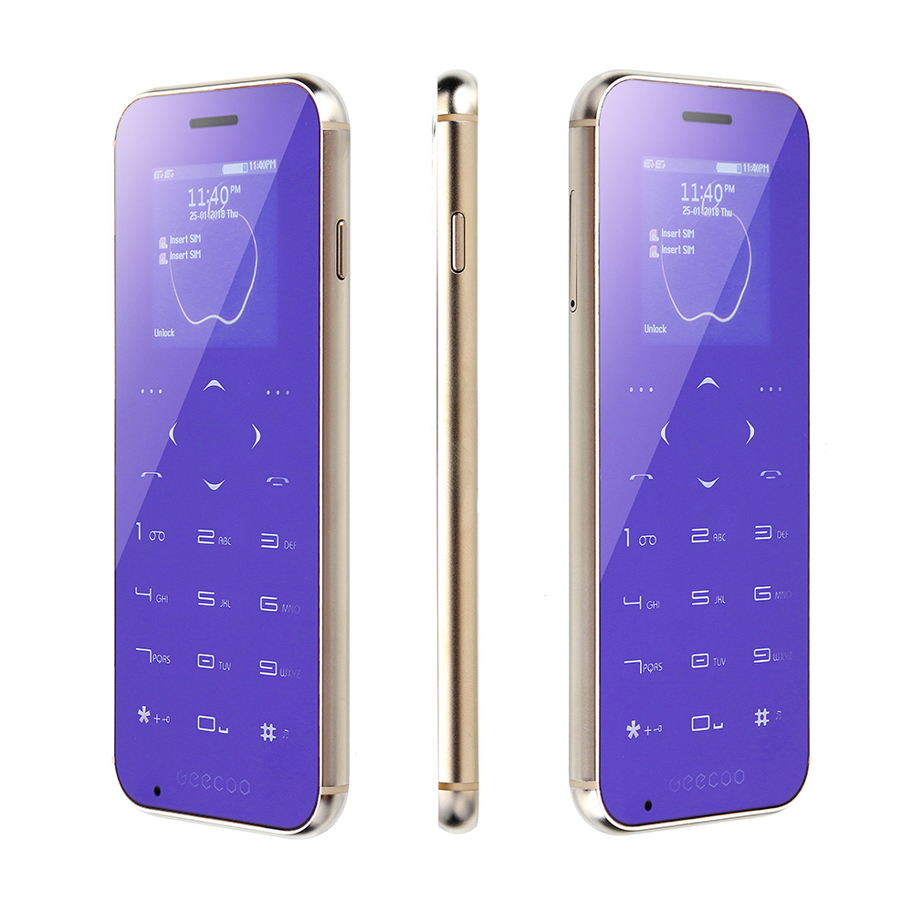 

GEECOO MINI1 1.54 '' 400mAh Dual SIM BT Call BT Anti-lost Fashion Touch-Button Mini Card Phone