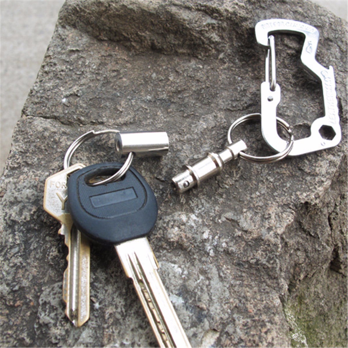 3pcs Double Detachable Key Chain Ring Keychain
