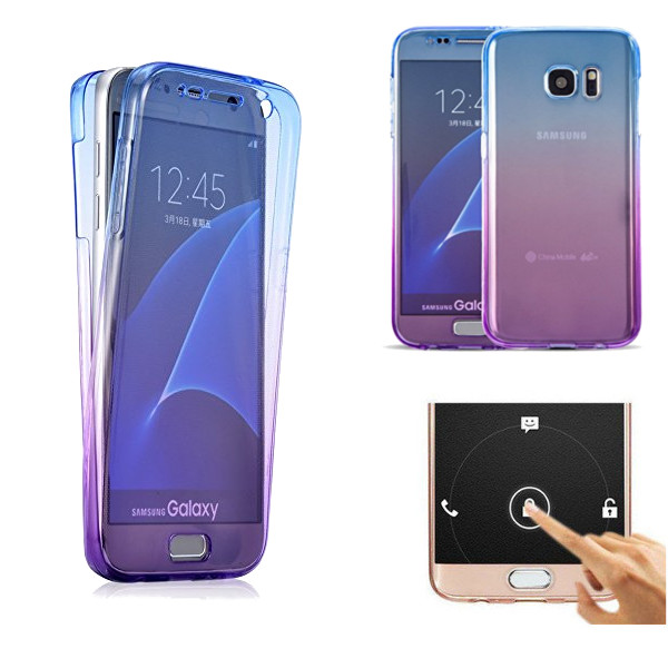 

Цвет градиента 360 ° Полный защитный ТПУ Чехол для Samsung Galaxy S6