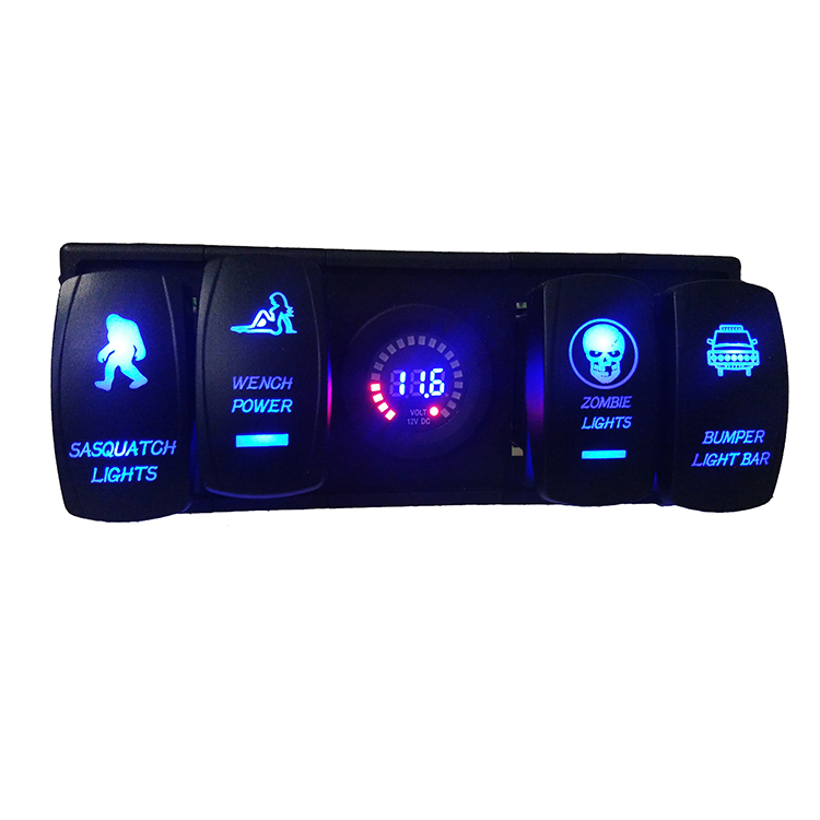12V Led Digital Display Volt Meterr Laser Rocker Switch With Rocker Sw –  Electronic Pro