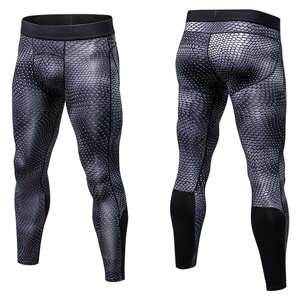 

PRO Фитнес Быстро сухие стрейч-колготки Бегущие брюки Мужские повседневные 3D-печать Брюки