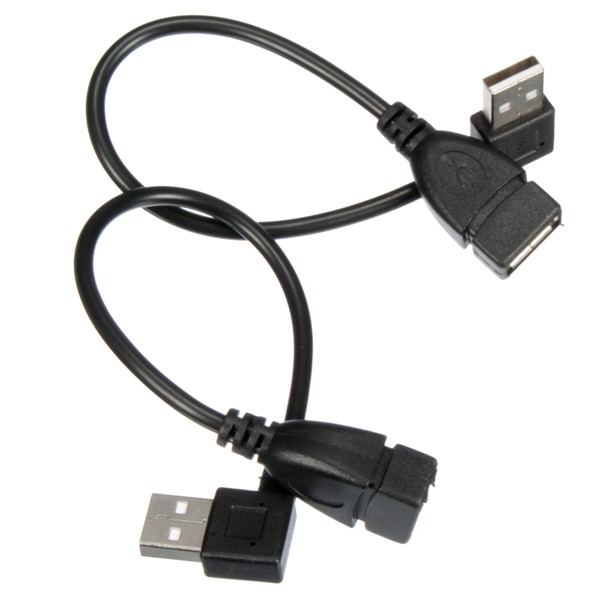 

Левый и правый, расположенные под углом 90 градусов USB 2.0 типа мужчина к кабельному шнура женского расширения