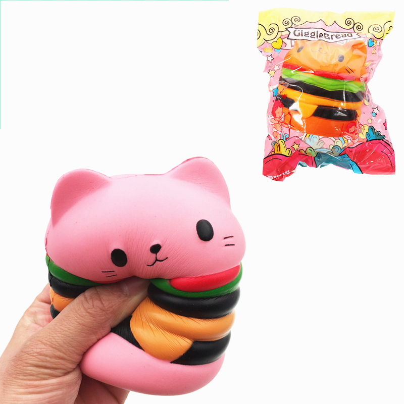 

GiggleBread Squishy Кот Burger 10.5cm Slow Rising Soft Подарочная упаковка для животных Оригинальная упаковка