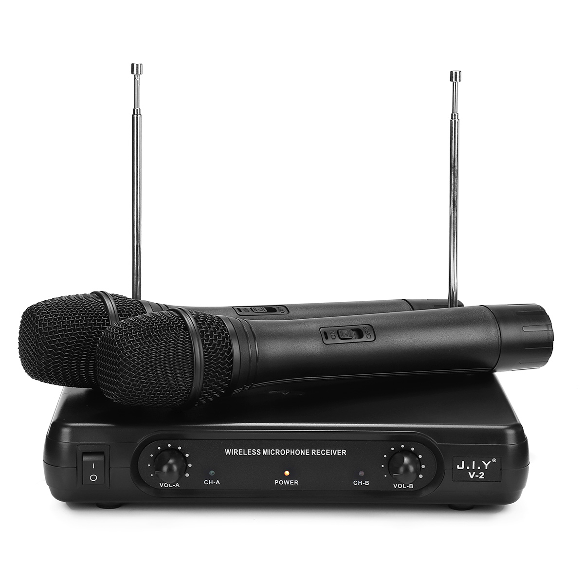 

J.I.Y V-2 Dual Wireless Handheld VHF Микрофон Karaoke KTV System