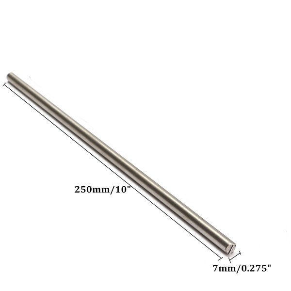 7x250mm Titanium Round Bar Rod TC4/GR5 Titanium Alloy Tube 