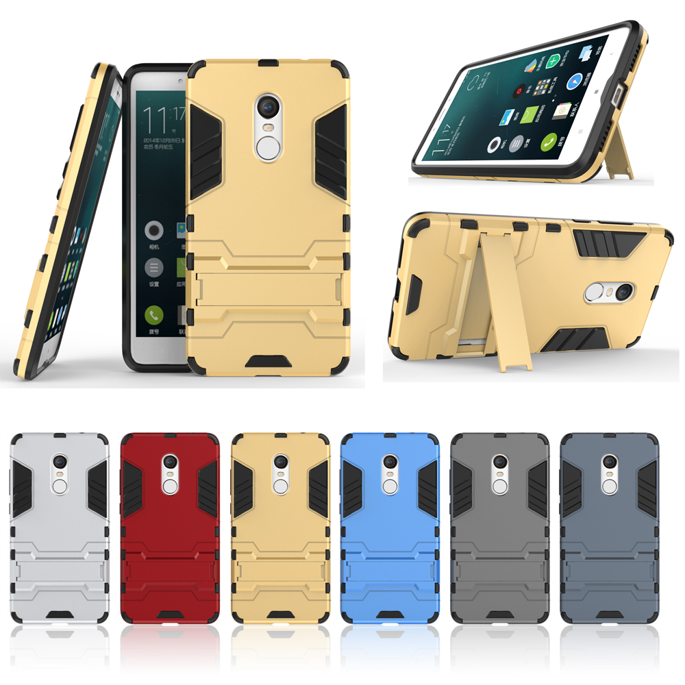 

Hybrid Armor Shockproof Stand Hold TPU & PC Back Protective Case For Xiaomi Redmi Note 4X
