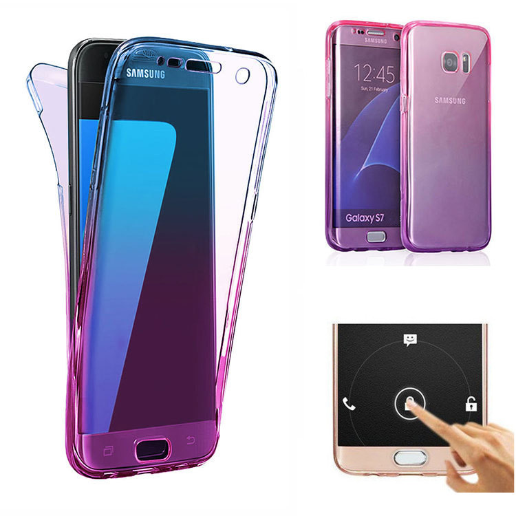 

Gradient Color 360 ° Передняя и задняя защитная крышка TPU Чехол для Samsung Galaxy S7