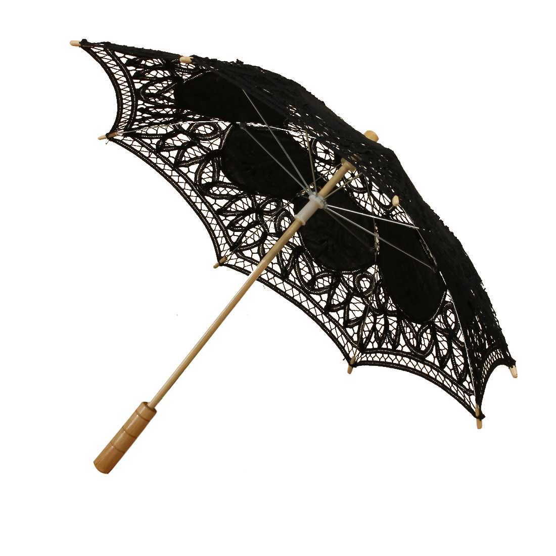 

Ручной хлопок кружева зонтик зонтик и веер для свадьбы декор