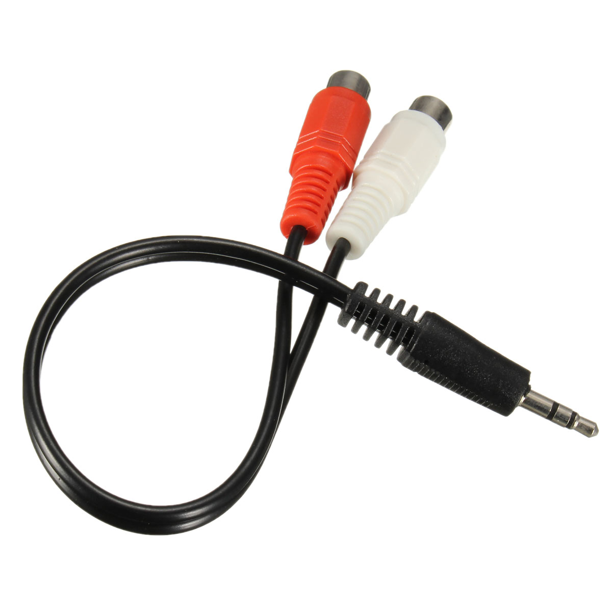 3.5mm Male Mini Stereo Jack To 2 Female RCA Twin Phono Cable Lead Y Adapter