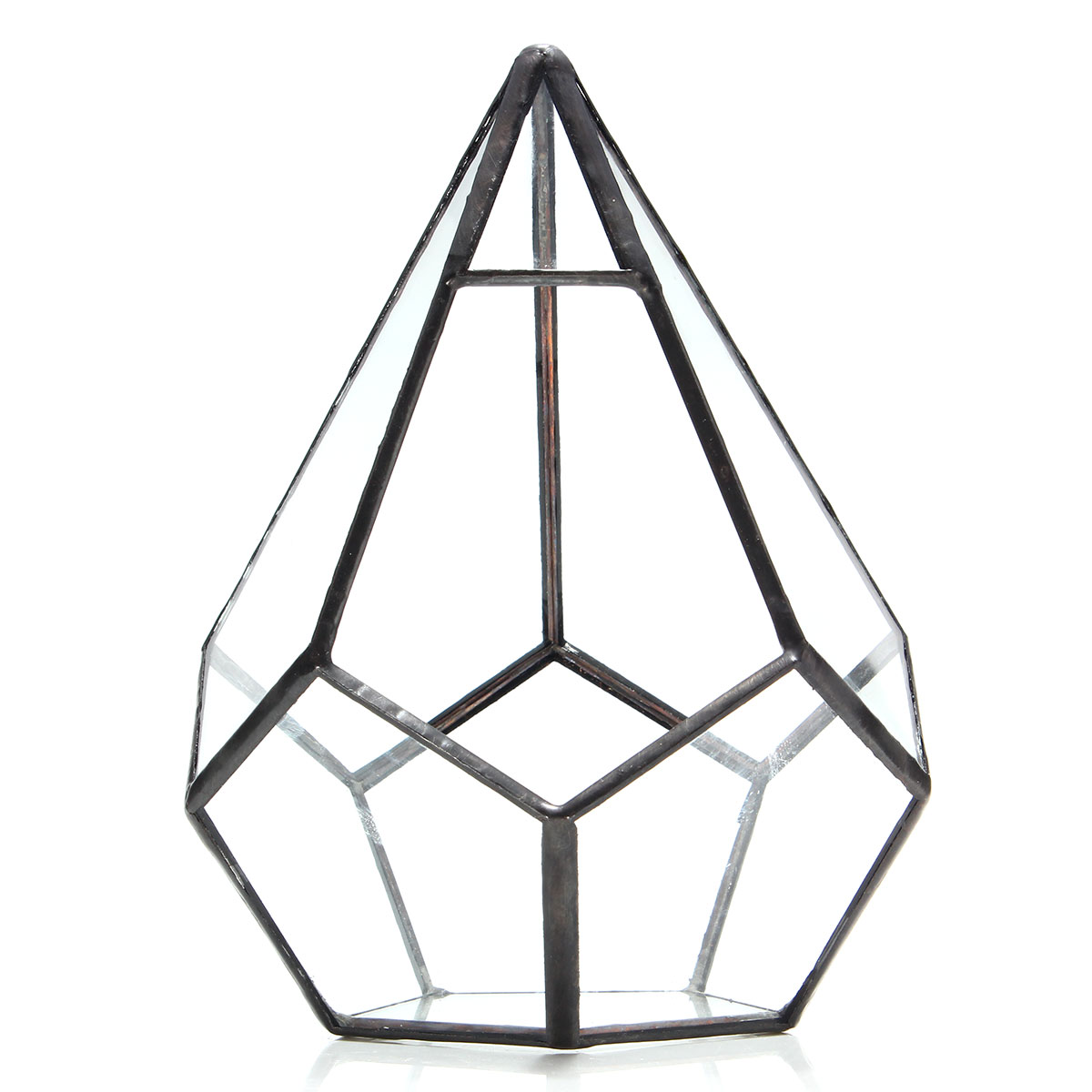 Triangle Greenhouse Glass Terrarium DIY Micro Landscape Succulent Plants Flower Pot