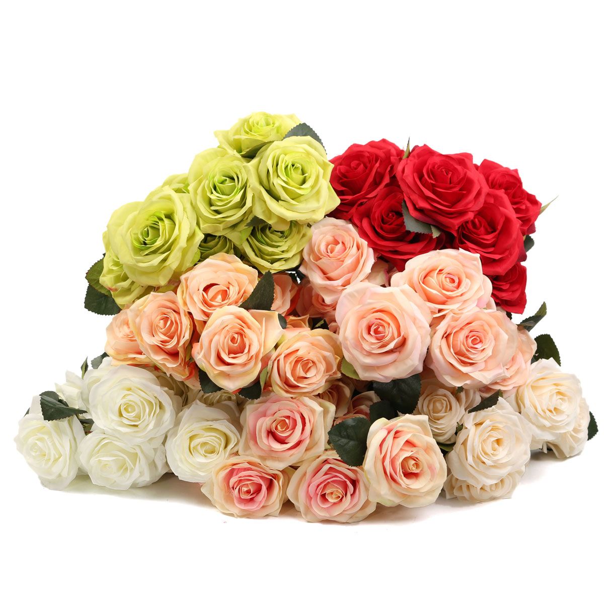 

10 голов искусственный шелк цветок розы Свадебный букет партии украшение дома