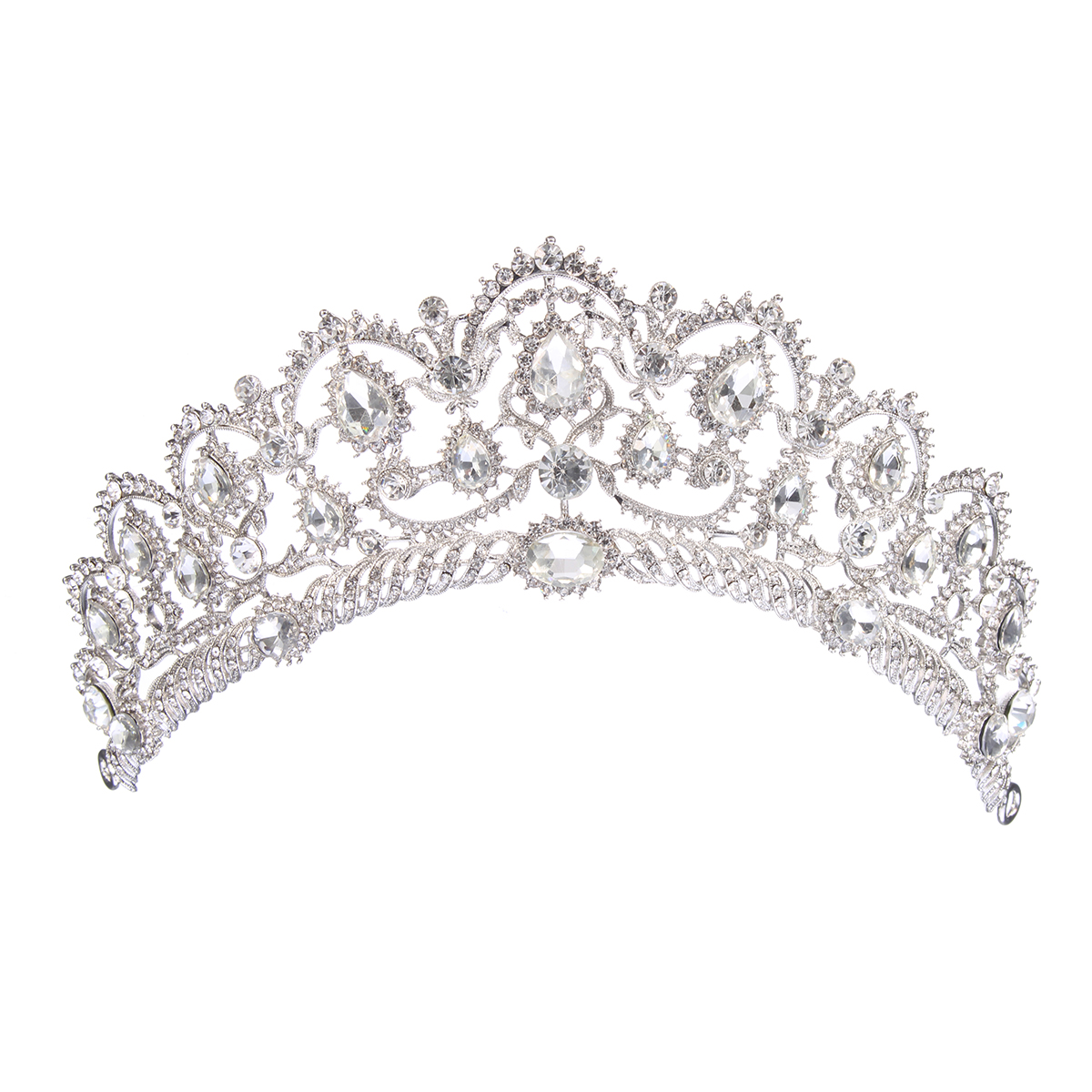 

Невеста Rhinestone Кристалл Принцесса Королева Корона Тиара Голова головного убора Свадебное Party Headbrand