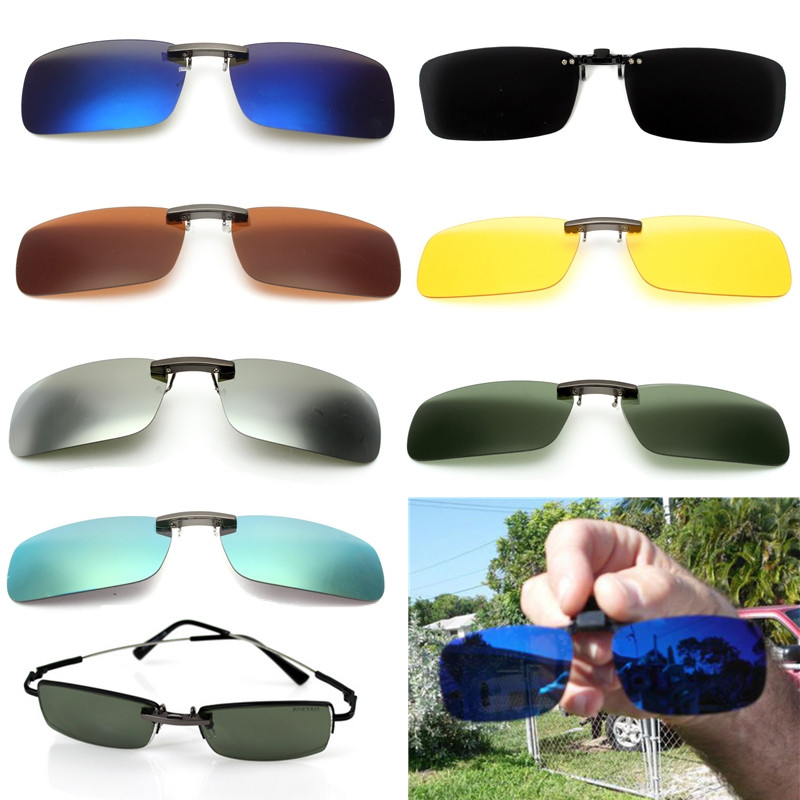 

Мужчины UV400 Очки Объектив Поляризованные клипсы на солнцезащитные очки Объектив Рыбалка Ночное вождение