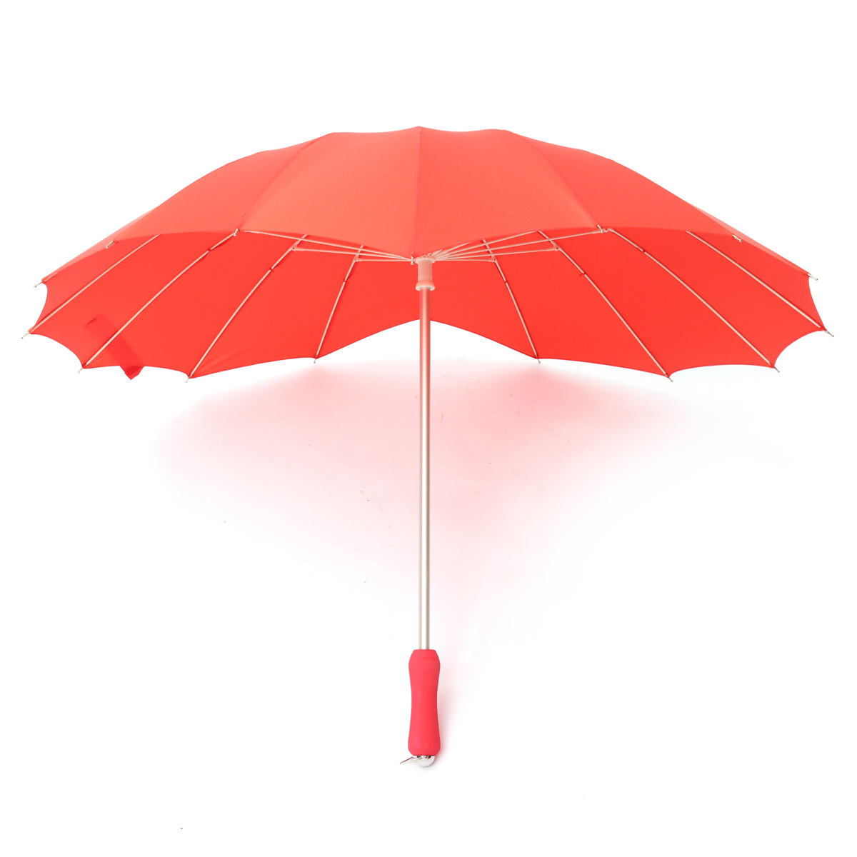

Красное сердце образный зонтик невесты девушки цветка Pongee волокна зонтик свадьба партия зонт от солнца