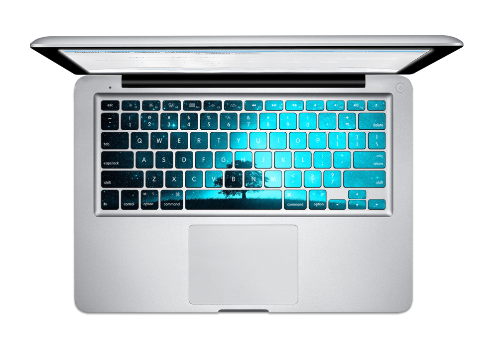 

PAG Tree Under The Starry Sky Macbook Keyboard Removable Bubble Free Decal For Macbook Pro 13 15 Inch