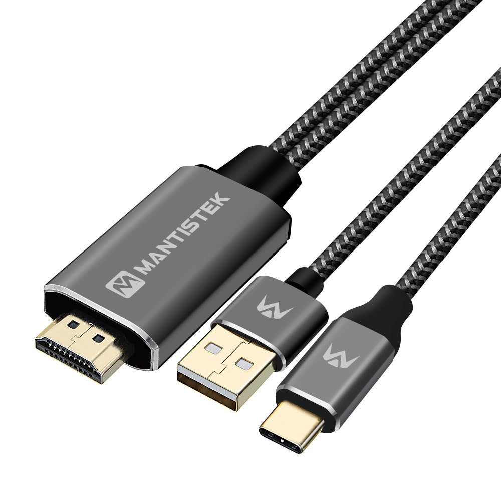 

Mantistek® TH2 4K @ 60Hz Type-C USB 3.1 К HDMI 2.0 Плетеный кабель с USB-кабелем для ноутбука Проектор