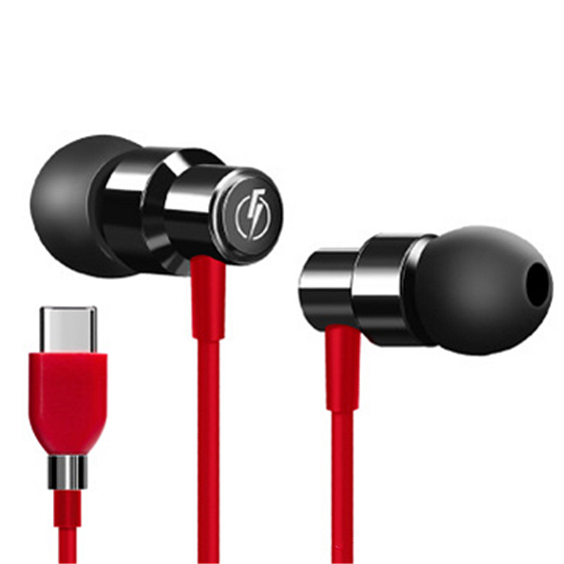 

L5 Type-C In-ear Wired Control Earbuds Bass Noise Cancelling Earphone With Mic for Xiaomi Huawei P20