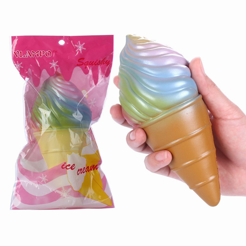 

2 ШТ. Vlampo Squishy Rainbow Конус Мороженого Лицензионные Медленно Восходящая Оригинальная Упаковка Коллекция Подарок Декор Игрушки