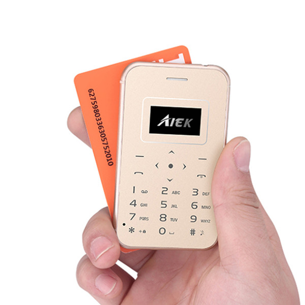 

AIEK X8 0.96 дюймов 320mAh 4.8mm Led Torch Ultra Thin Pocket Mini Card Мобильный телефон