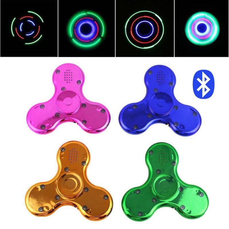 

LED Electroplated Full of Stars with Bluetooth Sound Finger Spinner ADHD Autism Reduce Stress Toys