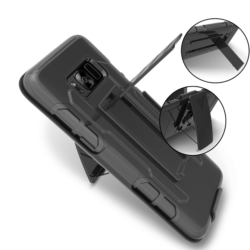 

Bakeey ™ 3 в 1 броневой Ремень Держатель для подставки под ключ Soft TPU + Hard PC Чехол для Samsung Galaxy S8 Plus