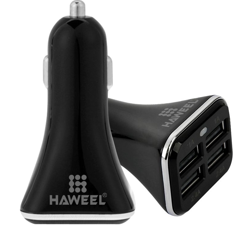 

Haweel 6.8A 4 USB-порта Быстрая зарядка Авто Адаптер для зарядного устройства для Xiaomi 6 Samsung S8 iPhone 7