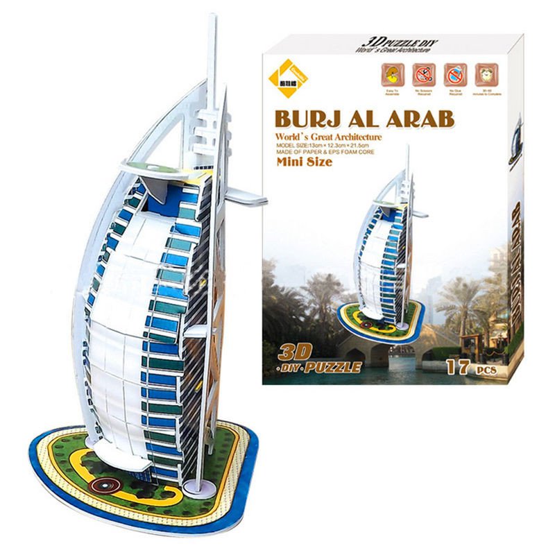 

Carboard Jigsaw Model 3D Puzzle Burj Al Arab DIY Toy