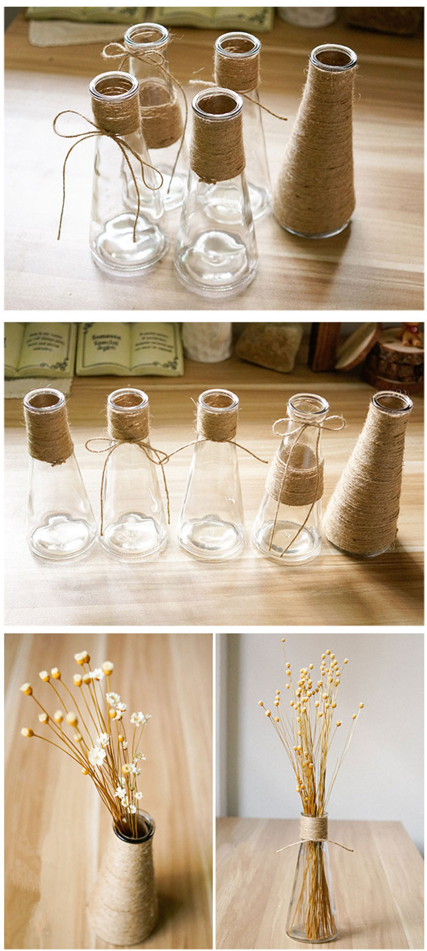 Zakka Hemp Rope Glass Vase