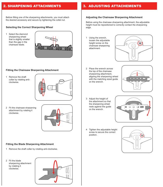 HILDA Chain Saw Sharpening Attachment Sharpener Guide Drill Adapter