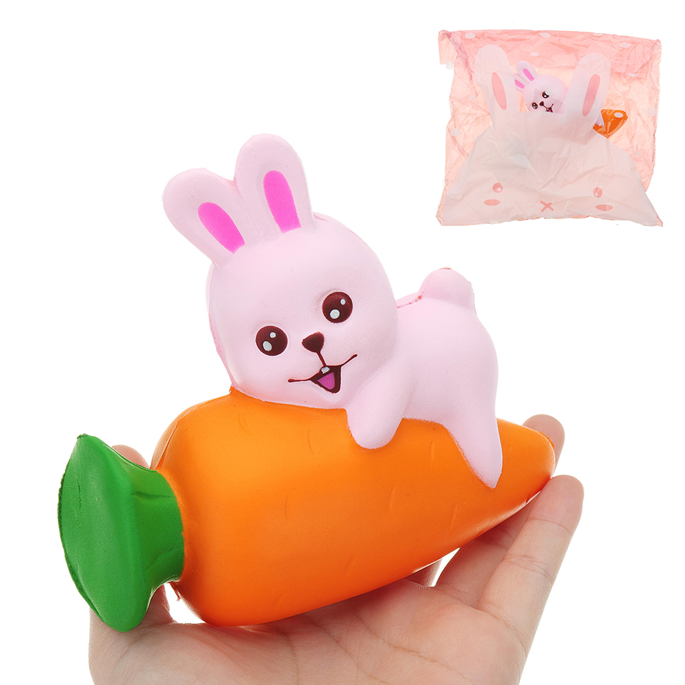 

Rabbit Squishy 13 * 11.5 * 5 CM Медленное восхождение с подарком коллекции упаковки Soft Игрушка