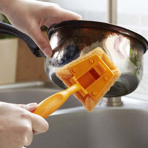 

Мощная очистка губки щетка кухни плита чаша чистки щеткой с ручкой