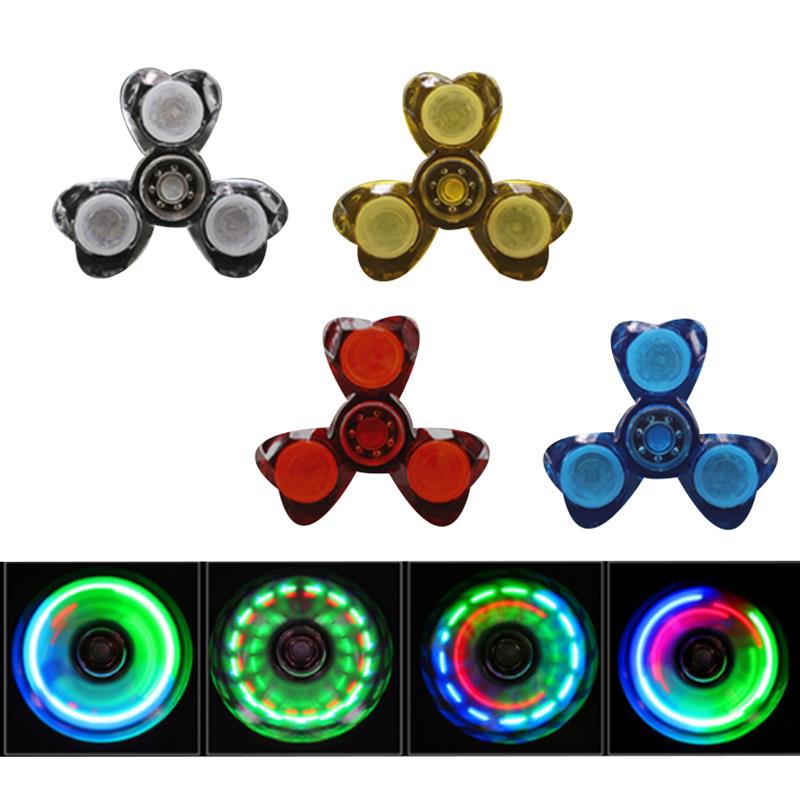 

Tri Spinner Sided LED Rotating Fidget Hand Spinner ADHD Autism Reduce Stress Focus Attention Toys