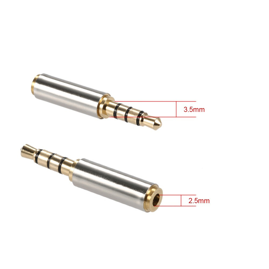 2.5mm female to 3.5mm Male Plated Audio Headphone Jack Adapter Converter