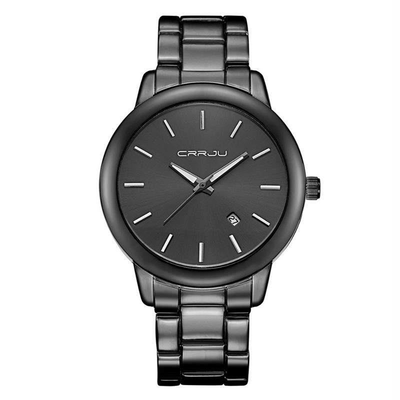 

CRRJU 2210 Fashion Men Quartz Watch Simple Stainless Strap Wrist Watch