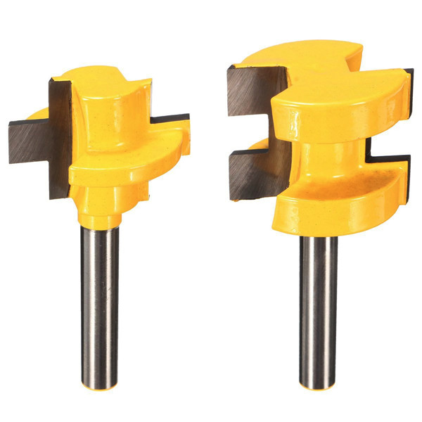 2pcs 1/4 Inch Router Bits Square Tooth Tenon Cutter