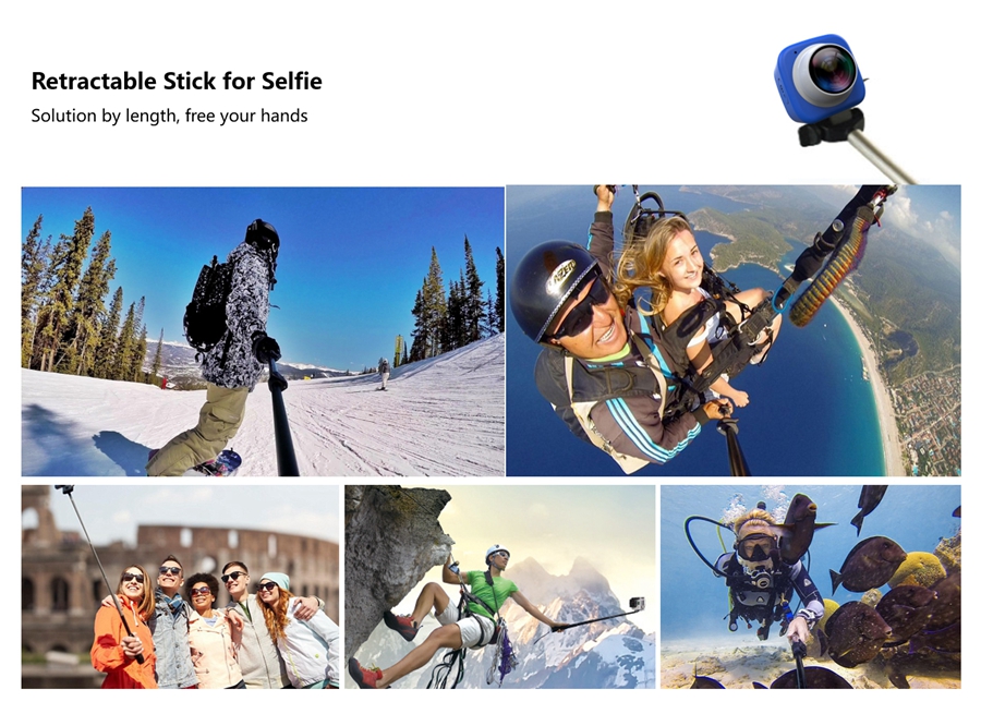 Vision-780 Wifi Sports Selfie Camera Car DVR Dash Cam Waterproof 4G Capacity