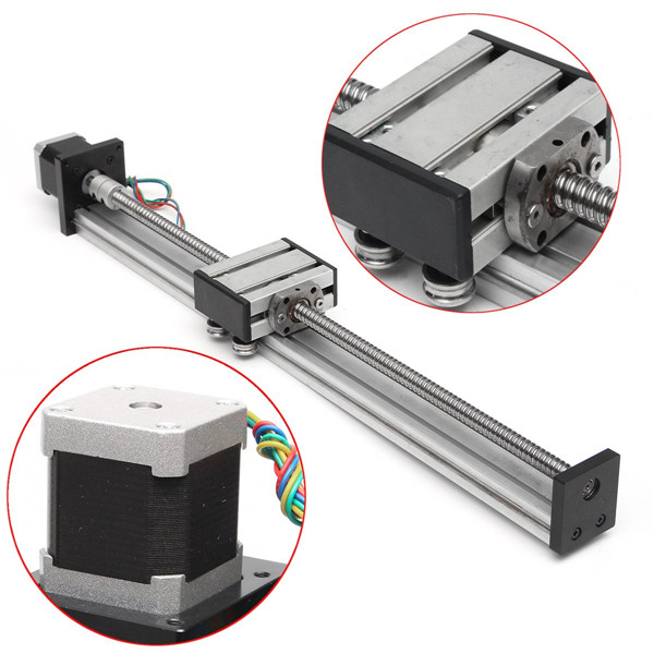 ZYL-YL 1204 Aluminum 465mm Ball Screw Length Linear Slide Stroke Long Stage Actuator with Stepper Motor 400mm Stroke