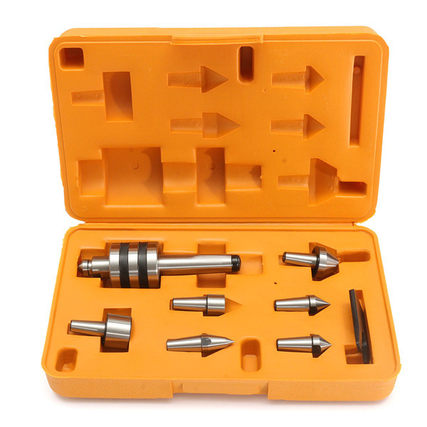 MT3 Live Center with 7pcs Interchangeable Tips Morse Taper Lathe Tool